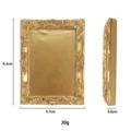 Golden vintage miniature photo frame resin jewelry tray European baroque style decor prop - Square Jewelry Tray / Gold