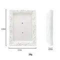 European retro resin earring display stand miniature photo frame jewelry photography prop - Square Earring Board / White