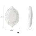 European resin jewelry display stand vintage baroque ear stud holder organizer photo prop - Tray / White