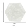 White hexagonal marble pattern jewelry tray and photography prop for small items desktop display. - Texture Hexagon
