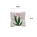 Square resin jewelry dish with 3D pink tulip design, decorative trinket tray or coaster 9x9cm. - Tulip / Pink
