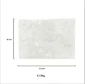 White resin jewelry tray marble texture photo prop small rectangular display plate 12cm - Texture Rectangle
