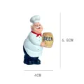 Cartoon chef resin fridge magnet, cute beer barrel chef figurine memo sticker home decor SKU. - Beer / 6.8cm