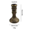 Candelabro de resina estilo vintage francés columna romana decoración de mesa adorno 10cm - 62# Bronce Antiguo