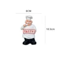Resin cartoon chef power cord storage hook 6x10.5cm wall mount plug holder decor - TASTY (Plug Hook)