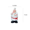 Cute fat chef resin power cord holder hook, creative kitchen wall mount organizer 5.5x11cm - MENU (Plug Hook)