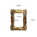 Vintage gold mini picture frame retro photography props baroque style small photo frame. - 73# Baroque Rectangular Photo Frame