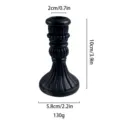 Candelabro retro de resina negra, diseño de pilar romano francés, decoración de hogar 10cm. - 62# Negro