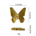 3D Farfalla Oro Calamita Frigo Resina Decorazione Murale Simulazione Farfalla 5.2cm - Farfalla N. 1 (Grande) / Con adesivo per montaggio a parete / Oro