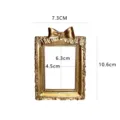 Vintage European style resin photo frame prop for jewelry and nail art photography display. - 74# Rectangular Photo Frame with Bow