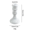 Candelabro de resina blanca pilar romano francés retro decoración del hogar 10cm - 62# Blanco