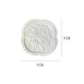 Irregular resin jewelry tray with elegant rose relief, white decorative storage dish for earrings. - Flower Style B White