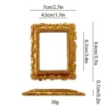 Miniature vintage gold picture frame, European baroque ornate photo prop for nail art display. - 82# Mini Rectangular Photo Frame