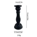 Candelabro de pilar de resina negra estilo francés retro decoración con dimensiones. - 64# Negro