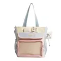 Japanese style sweet pastel ita-bag with transparent window and cute bunny ear decor - Blue And Yellow Mix