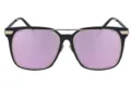 Gafas de sol con montura de metal negro y dorado y lentes de espejo púrpuras - Espejo Púrpura C6 / Montura dorada y lentes de espejo morados