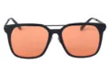 Gafas de sol de moda con montura de metal y lentes naranjas para hombres y mujeres - Rojo C5 / Marco Negro Lente Roja