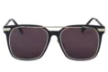 Lunettes de soleil unisexes avec monture en métal et double pont doré élégant - Monture Or Verre Gris