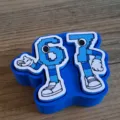 67 mechanical switch fidget toy desktop decompression clicky toy blue design desk decor - Number 67 Style