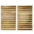 Wooden alphabet bookmarks set, A to Z letter index dividers for books and record shelves. - Set of 26 Letters