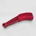 Cepillo de limpieza de microfibra de 3 dedos rojo para persianas y ranuras de aire acondicionado. - S / Rojo