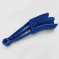 Cepillo de limpieza azul para aire acondicionado con tres paños de microfibra para persianas. - S / Azul