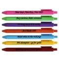 Colorful motivational gel pens set of 7 pieces, fun quote pens for daily writing and study. - 0.5mm / Black