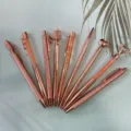 Rose gold ballpoint pens set, 9 pieces diamond crown crystal cute metal pens variant. - Rose Gold
