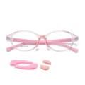 Rosa Kinderbrille mit Blaulichtfilter, inklusive Anti-Rutsch-Ohrbügeln und Nasenpads - Rosa Rahmen C3