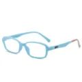 Hellblaue flexible Kinderbrille aus Silikon mit Blaulichtfilter und leichtem Rahmen - Hellblauer Rahmen C4