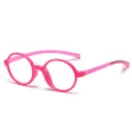 Flexible Kinder-Blaulichtschutzbrille aus rosa Silikon für den täglichen Schutz - Rot Rahmen Rosa Bügel C9