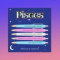 Pisces themed retractable ballpoint pen set, cute 5-piece stationery gift set. - Pisces / 5 Pcs Set