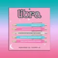 Libra zodiac ballpoint pen set with 5 retractable pens on paper card for daily office use. - Libra / 5 Pcs Set