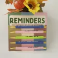 Set di penne a sfera retrattili con carta promemoria motivazionale per uso quotidiano. - Tema Promemoria