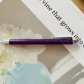 Purple glitter ballpoint pen with click mechanism, stylish novelty stationery for daily office use. - Saturday