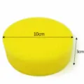 Tampon éponge de polissage de voiture jaune rond 10x3cm, idéal pour le cirage et le nettoyage. - 10x3cm / Jaune