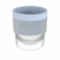 Ice blue silicone sphere ice mold maker for home use, flexible round ice ball tray. - Large / Bagged / Blue
