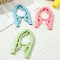 Portable foldable clothes hangers multi-color set, plastic travel drying rack for home. - Pink 50g High Quality