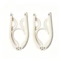 Foldable travel clothes hanger off-white plastic, compact portable drying rack for dorm use - Off-White 50g High Quality