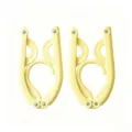 Foldable clothes hanger portable travel non-slip plastic hanger multi-functional storage rack - Yellow 50g High Quality