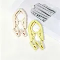 Portable folding clothes hanger multi-functional travel drying rack for home dormitory. - Off-White with Clip 60g High Quality