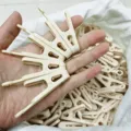 Plastic clothes clips with metal springs, durable windproof pins for laundry and home storage. - Off-White (Pair of Clips)