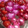 Pink red heart vase filler beads pearl craft decoration for candle holder centerpiece 1 pack - Style 3 Valentine's Day