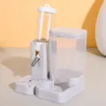 Hamster automatic feeder small pet water and food bowl dual-use dispenser for golden bear - Gray