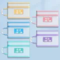 A4 student mesh document bag, double layer zippered subject storage bag with classification label. - Double Layer / Chinese