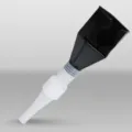 Embudo de combustible para automóvil de plástico negro y blanco con clip, herramienta portátil. - Negro