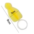 Baby bottle nipple cleaning sponge brush yellow color with convenient round ring handle - Pacifier Brush / Bulk/Unpackaged