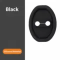 Housse de protection de serrure de porte de voiture en silicone noir, Baymax, 1 p. - Noir Épaissi