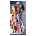 Set de 3 brosses métalliques pour le nettoyage de cuisinière, outils de nettoyage robustes - Grande Brosse de Poêle / Emballage carte