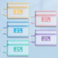 Transparent A4 mesh file bag student subject zipper folder portable document storage - Double Layer / Assorted